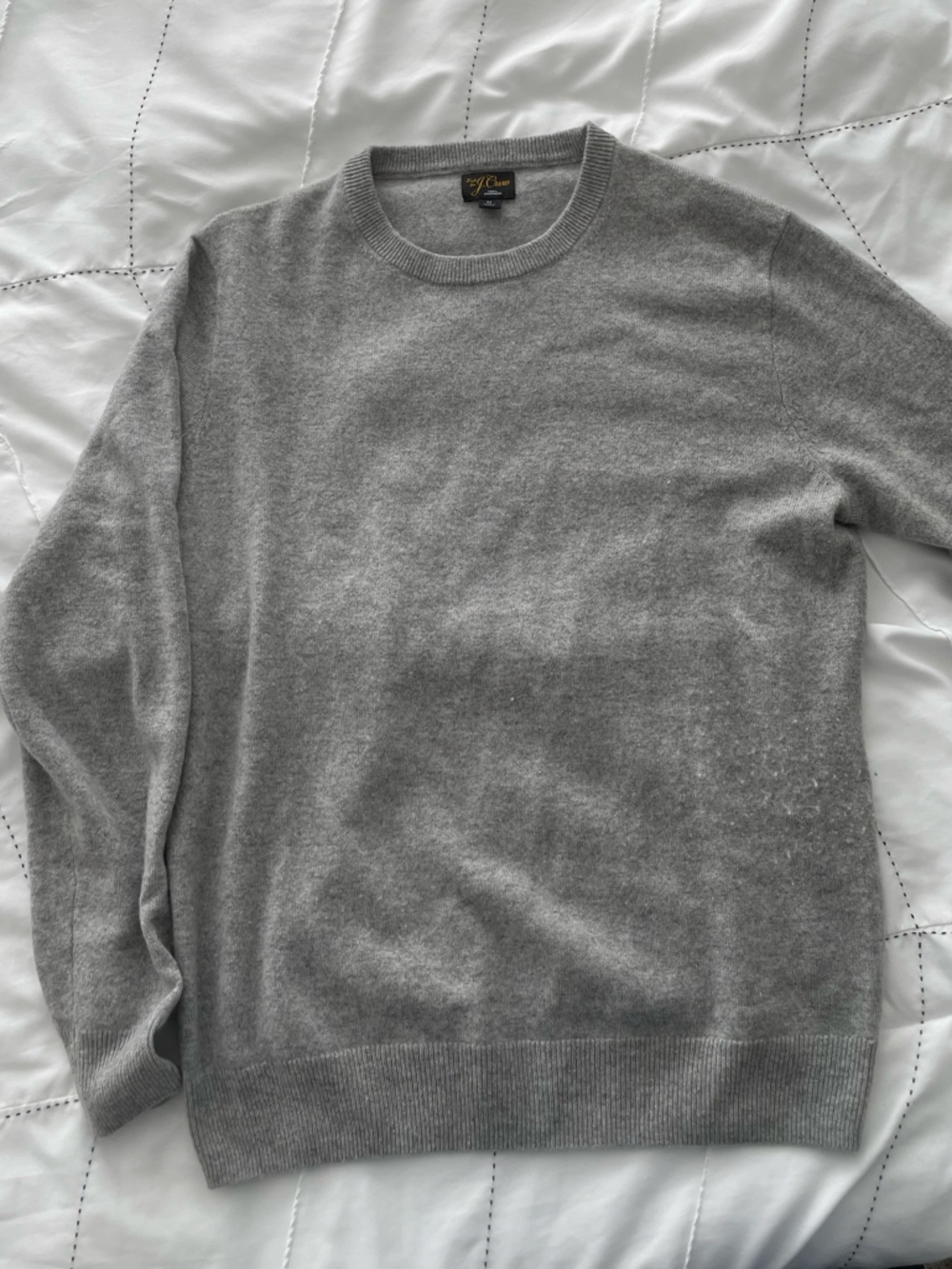 J. Crew Gray Crewneck Cashmere Sweater